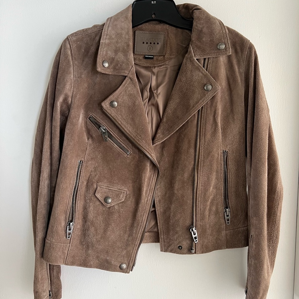 BLANKNYC suede moto jacket